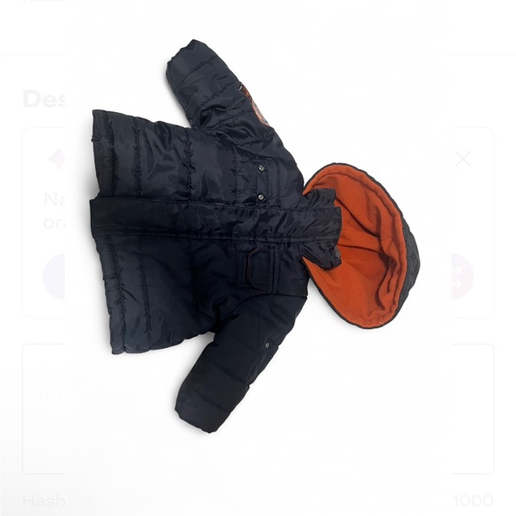 Carter's Kids Puffer Jacket Navy and Orange - Picture 1 of 5